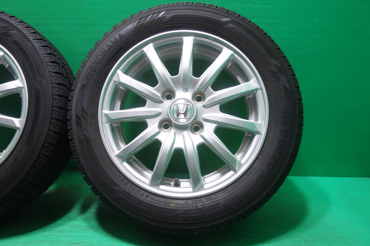 L72-21 送料無料 155/65R14 スタッドレス 4本セット YOKOHAMA ice GUARD iG60 8分山 溝たっぷり ホンダ純正 N-BOX N-WGN N-ONE_画像3