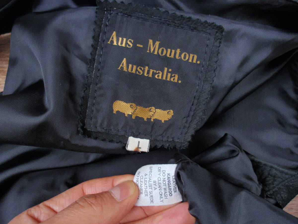 美品！オーストラリア製　AUS－MOUTON　カンガルー革製のベスト　サイズL_画像5