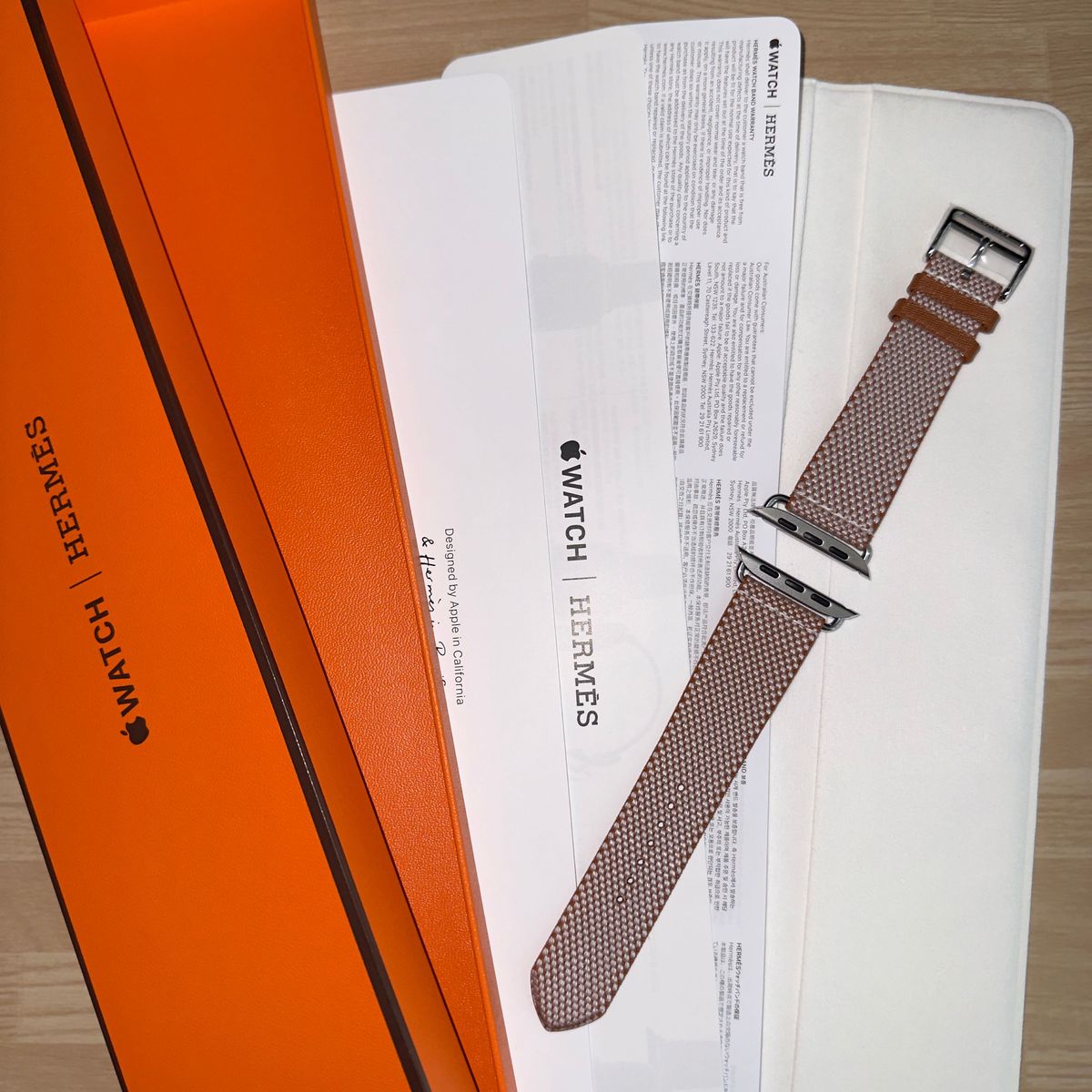 1437 未使用Apple Watch エルメス トワルH ゴールド/エクリュ 1437 未使用Apple Watch エルメス トワルH ゴールド/エクリュ