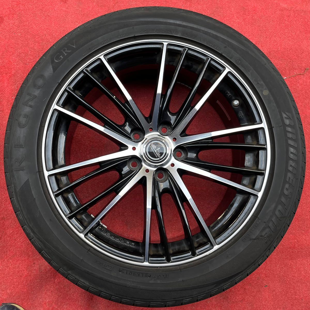 DORFREN ドルフレン 18インチ×8J＋45 114.3/5社外 BRIDGESTONE/REGNO GRV 235/50R18ラジアル4本。 アルファード ヴェルファイア ミニバン_画像3