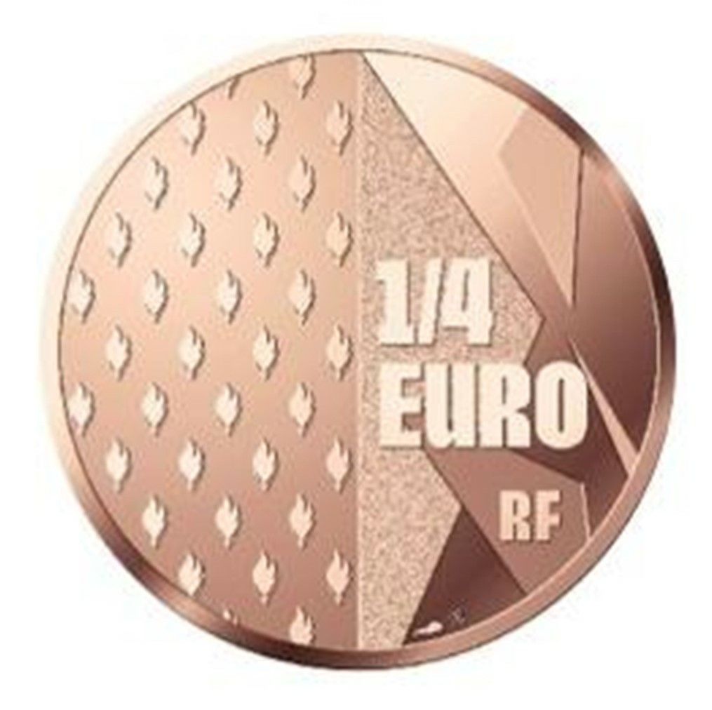 2021 フランス パリ2024 オリンピック開催記念 1/4ユーロ 銅貨
