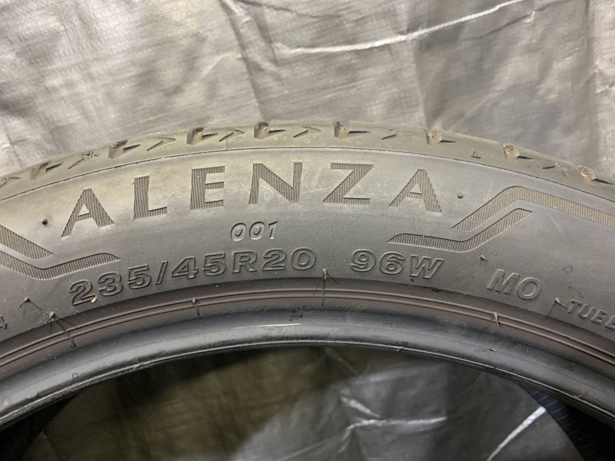 ブリヂストン 235/45R20 ALENZA 001 MO 2本セット 中古タイヤ 2019年製 235/45-20 C40 EQA EQB など_画像7