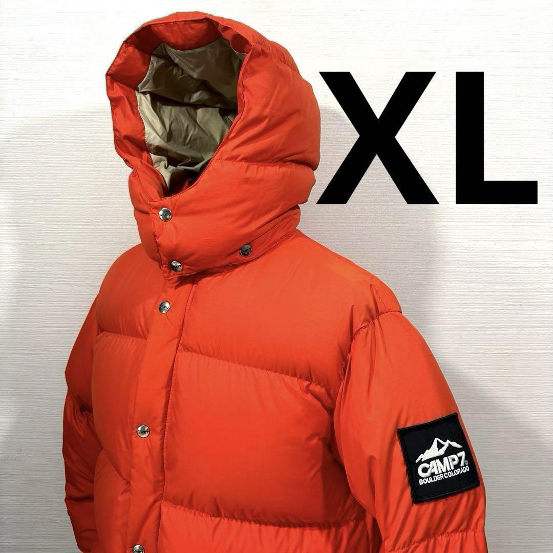 XL キャンプ7 CAMP7 ダウンジャケット オレンジ アウトドア XL キャンプ7 CAMP7 ダウンジャケット オレンジ アウトドア