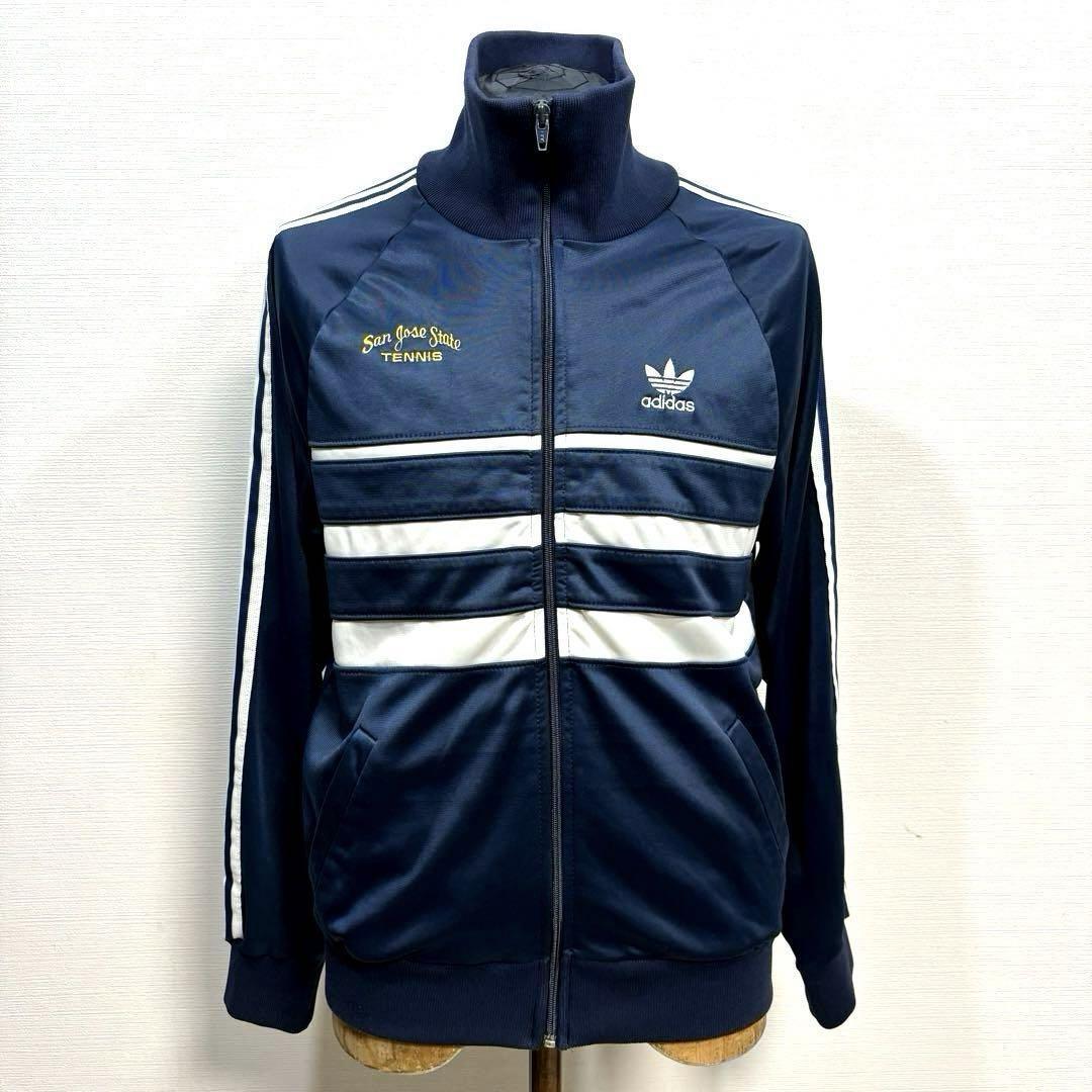 希少 M 良品 USA製 80s 紺 ネイビー adidas アディダス ジャージ 希少 M 良品 USA製 80s 紺 ネイビー adidas アディダス ジャージ