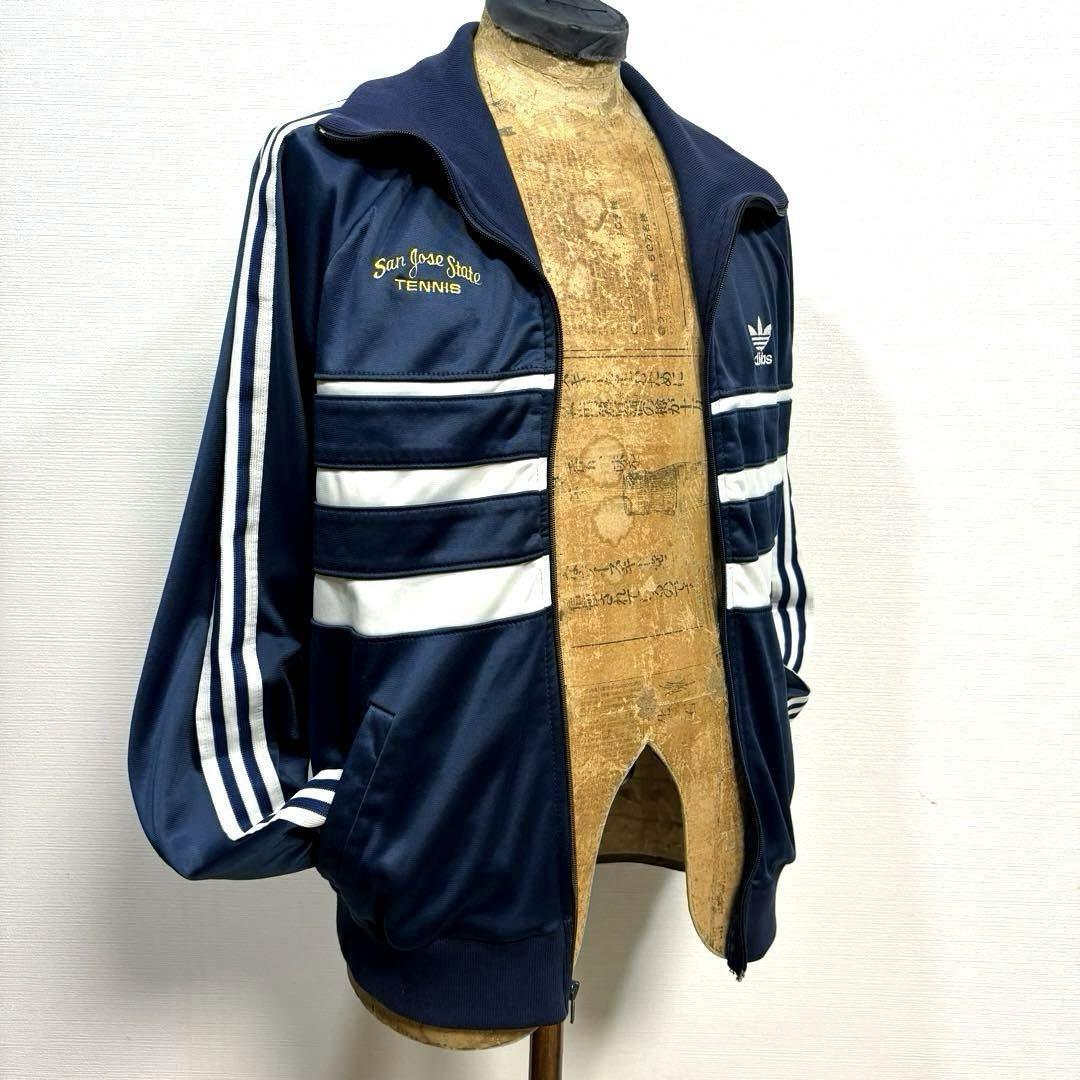 希少 M 良品 USA製 80s 紺 ネイビー adidas アディダス ジャージ 希少 M 良品 USA製 80s 紺 ネイビー adidas アディダス ジャージ