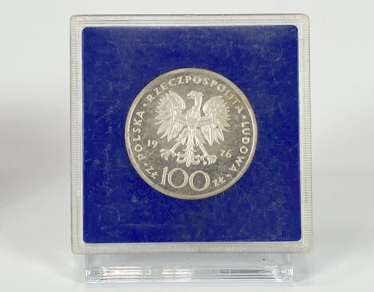 【希少 ポーランド】Poland 100 Zloty Silber 1976 100ズロチ シルバー625 銀貨 16.5g_画像2