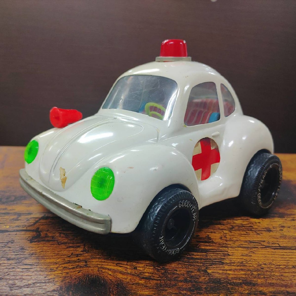 当時物 昭和レトロ アサヒ玩具 ブリキ 救急車 asahi AMBULANCE