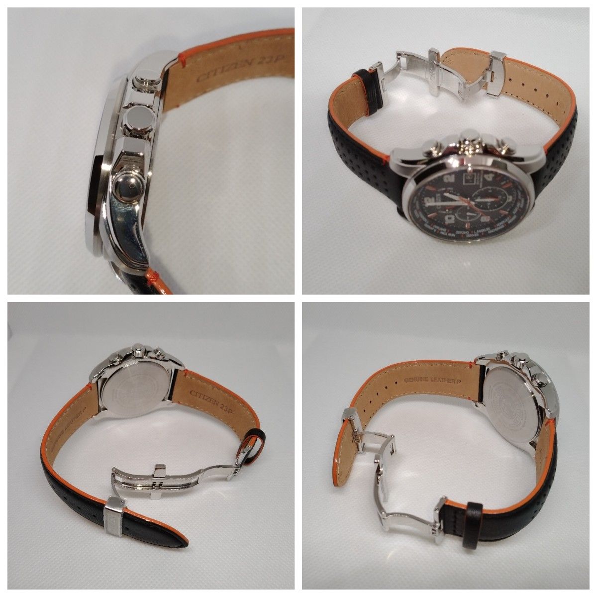 CITIZEN　エコドライブ　AT9030-04E　海外モデル　純正革ベルト & バックル