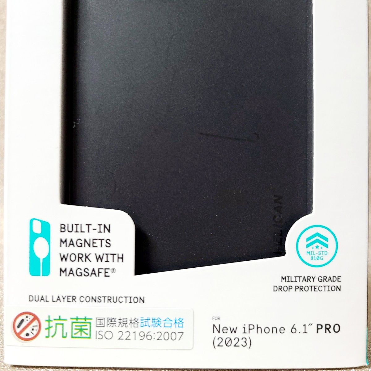訳あり/新品★Pelican iPhone 15 Pro 専用ケース（抗菌 米軍MIL規格 耐衝撃）RANGER ブラック