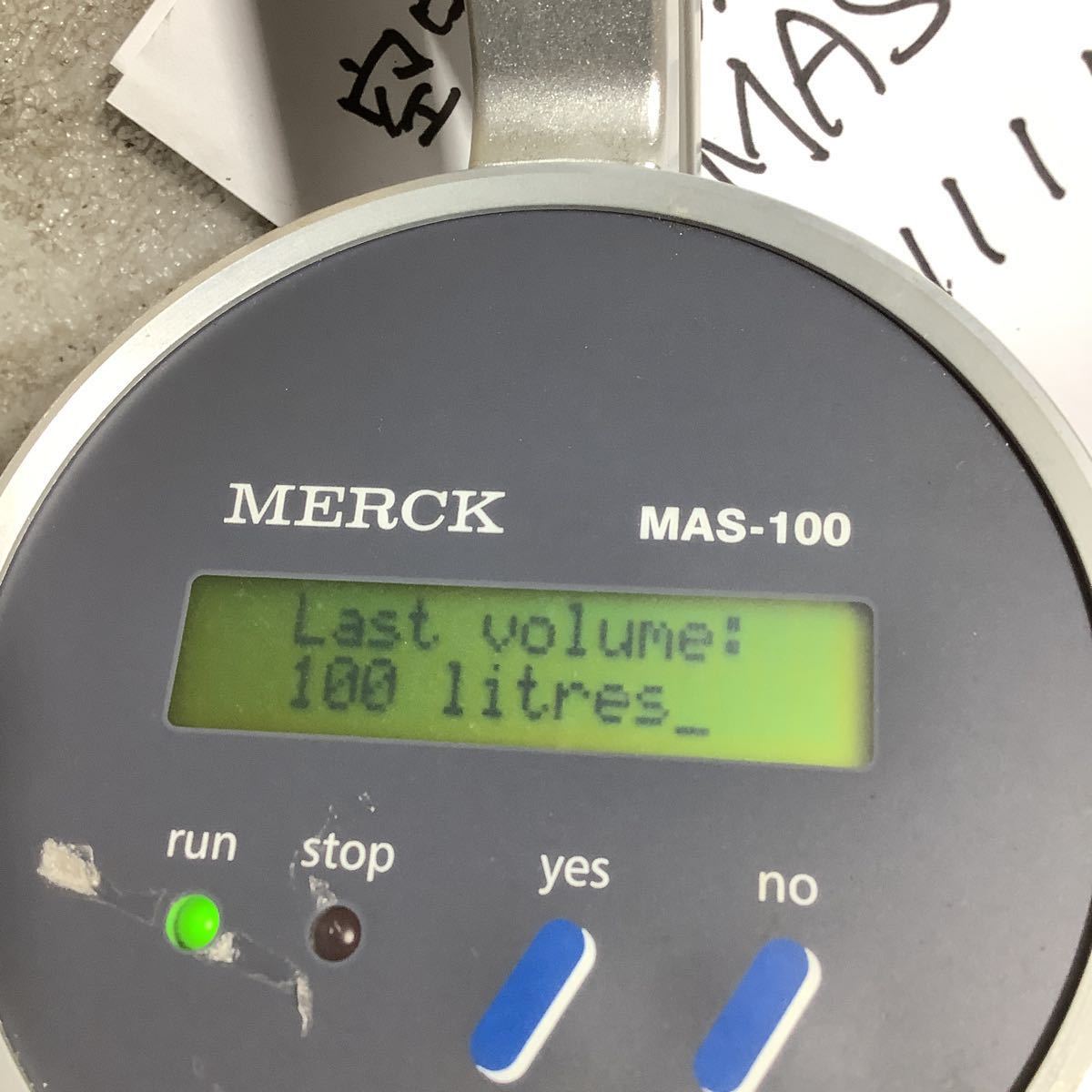 MERCK MASー100 空中浮遊菌測定機器中古品一般的な通電まで済みです。(内蔵バッテリー不可です) 当商品精密工場クリールーム環境測定で_画像8