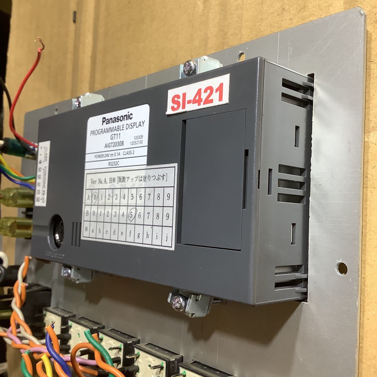 パナソニックGT11 小型プログラム表示器 AIGT2030B中古品一般通電まで済みです。_画像5