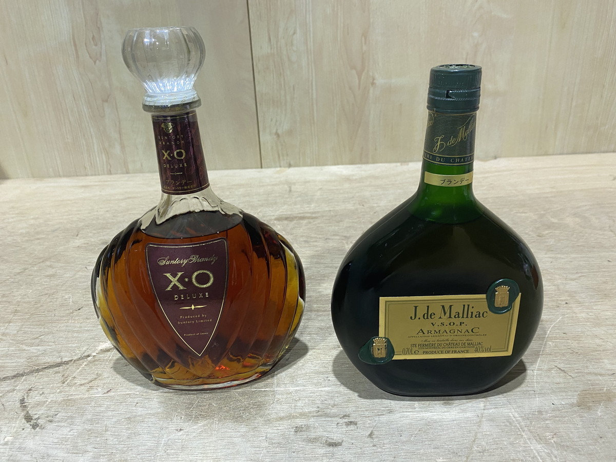 【１－２２】未開封品 古酒 XO DELUXE/JbeMalliac VSOP ARMAGNAC 2点セット お酒 コレクション 長期保管品 ジャンク品_画像1