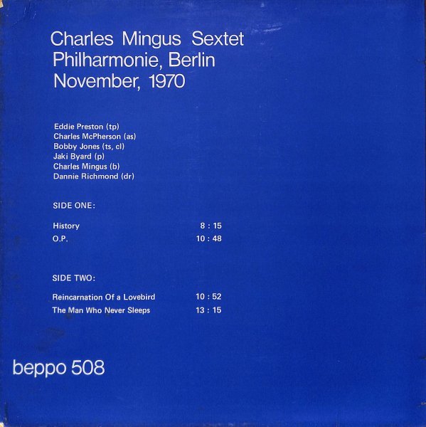 [B45] Charles Mingus Sextet in Berlin Beppo 508 UK レコード_画像2