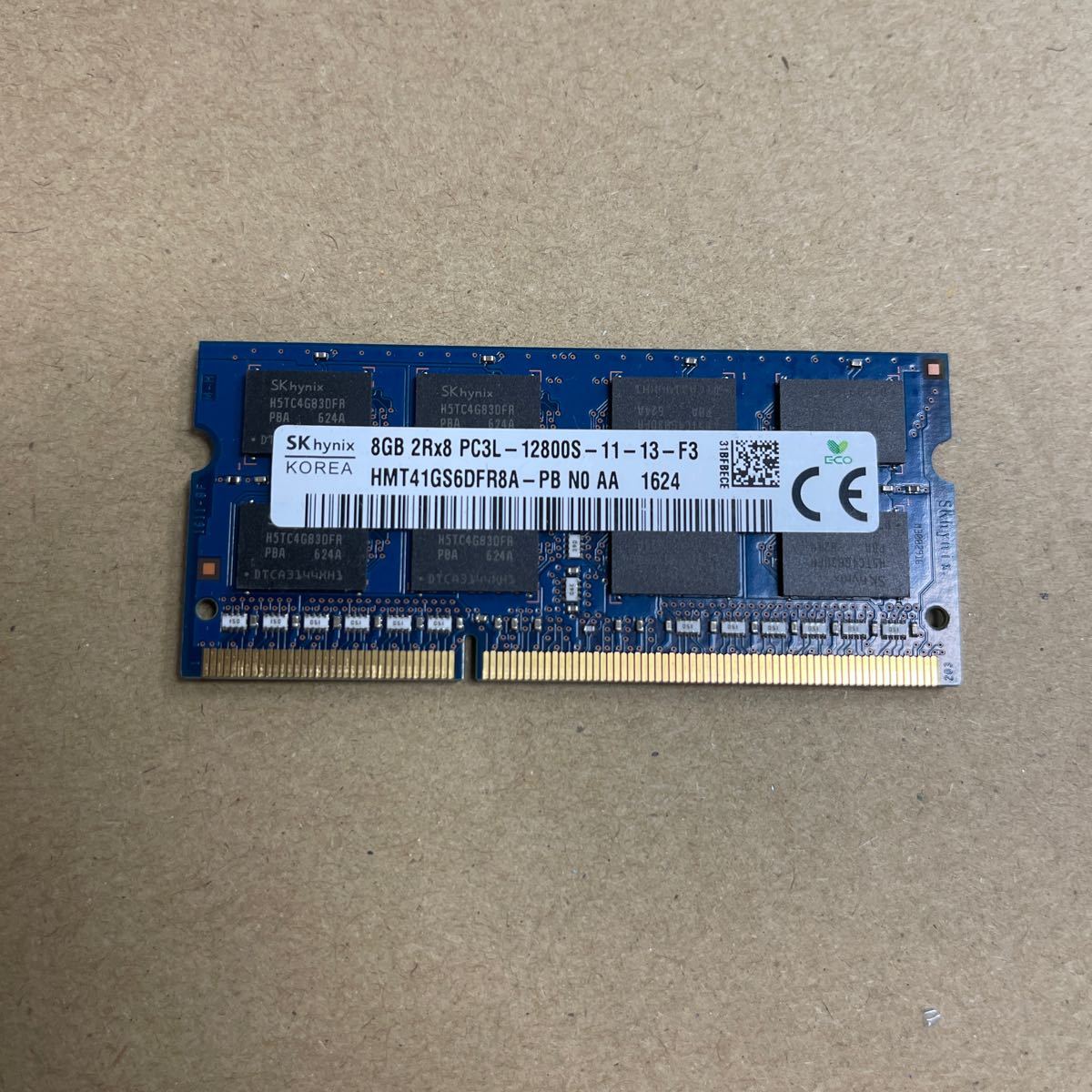 D25 SKhynix ノートPCメモリー　8GB 2R×8 PC3L-12800S_画像1
