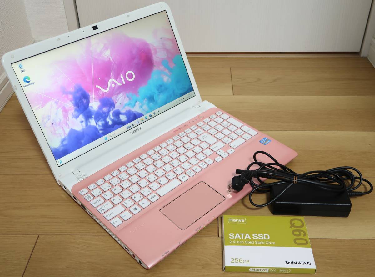 ★極美品★新品256GB SSD/Core i5-3230M/8GBメモリ/最新Windows 11★ソニーVAIO Eシリーズ SVE151J13N パステルピンク★_画像3