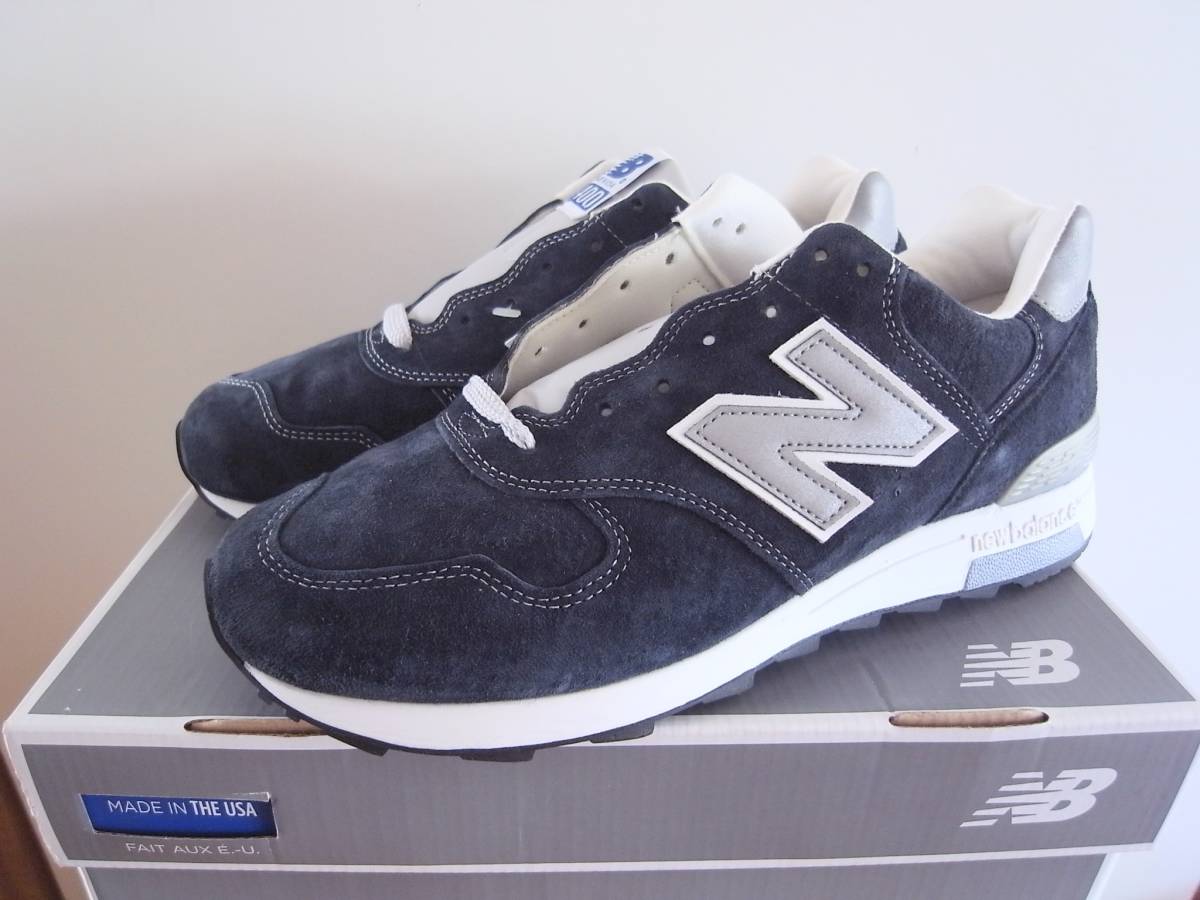 送料込 J.Crew別注 USA製 NEW BALANCE M1400NV US10.5D 28.5cm 限定コラボ アメリカ製 ネイビー×グレー スエード 紺_画像1