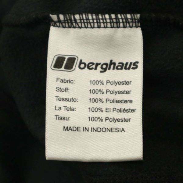 berghaus バーグハウス 秋冬 ロゴ刺繍★ ハーフジップ プルオーバー フリース トレーナー Sz.S　メンズ 黒 アウトドア 登山　C3T10042_B#B_画像7