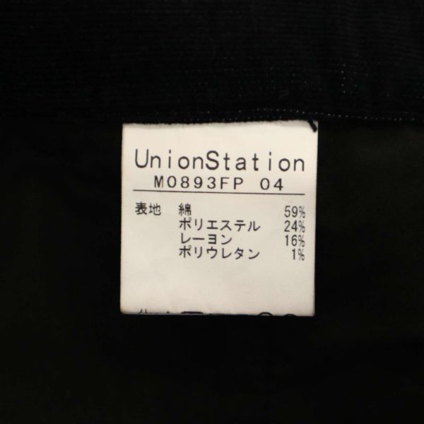 UNION STATION ユニオンステーション メンズビギ 秋冬 ストレッチ コーデュロイ★ ウォーム コール パンツ Sz.L　メンズ 黒　C3B04263_B#Q_画像8