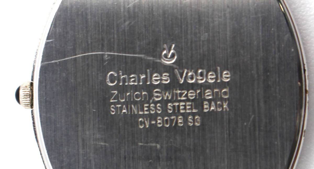 シャルルホーゲル CV-8078 SG シルバー文字盤 クォーツ 30mm レディース 腕時計 稼働品 Charles Vogel_画像7