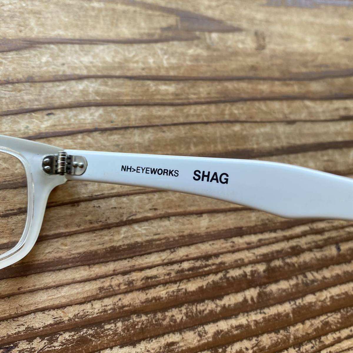 【NEIGHBORHOOD ネイバーフッド SHAG シャグ サングラス 伊達メガネ 眼鏡 めがね セルフレーム 黒 白 ブラック ホワイト 希少モデル】_画像8