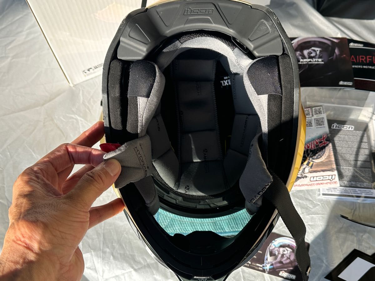 アイコン ICON 春夏モデル フルフェイスヘルメット AIRFLITE MIPS JEWEL ゴールド XLサイズ