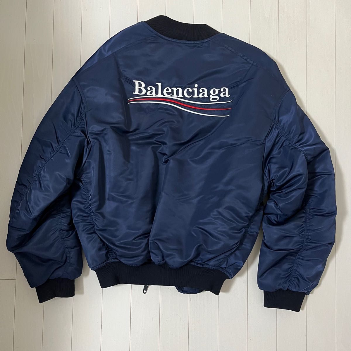 最終値下げ BALENCIAGA キャンペーンロゴ ボンバージャケット 17AW