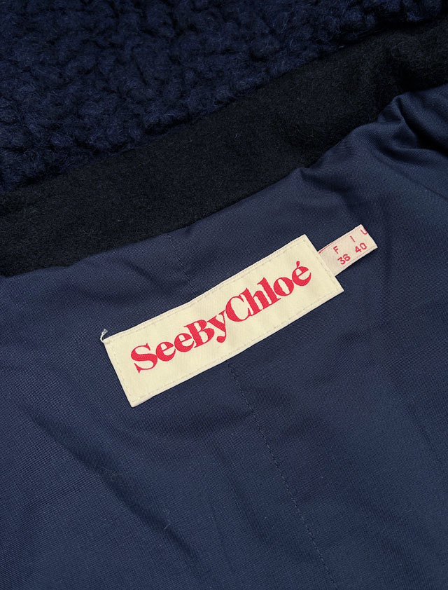 SEE BY CHLOE See by Chloe f-ti-W Zip пальто темно-синий 