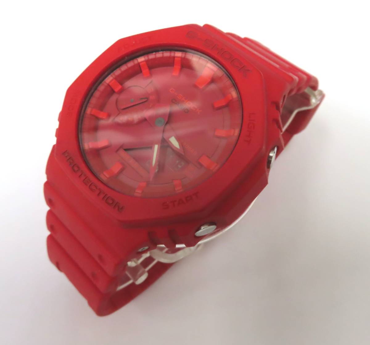 #72769 カシオ メンズ 腕時計 Gショック ジーショック 赤 GA-2100-4A レッド ストリート CASIO G-SHOCK カーボンコアガード_画像1