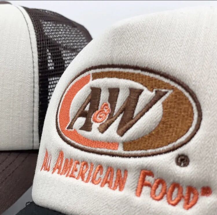 A&W 沖縄限定　メッシュロゴキャップ　ブラウン色_画像2