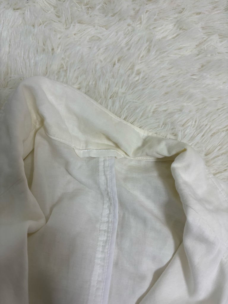 １円〜　THEORY　セオリー　テーラードジャケット　ジャケット　ホワイト　サイズ４２　MAIKA-3P　リネン　02-6204012_画像4