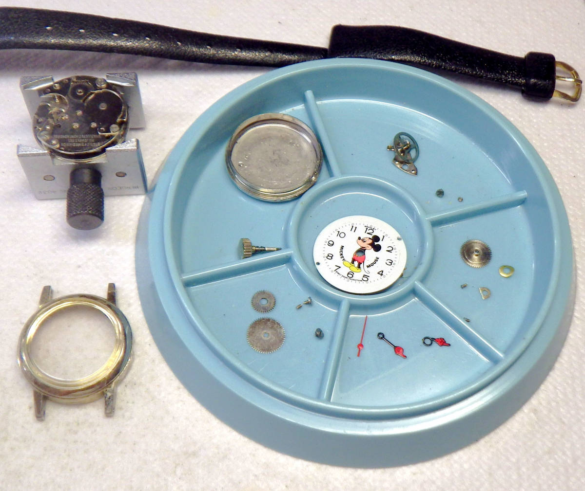 整備済 稼働 ミッキーマウス 機械式手巻き 腕時計 1970年代 オリジナルベルト レディース ディズニー BRADLEY ブラッドレイ Mickey Mouse_画像8