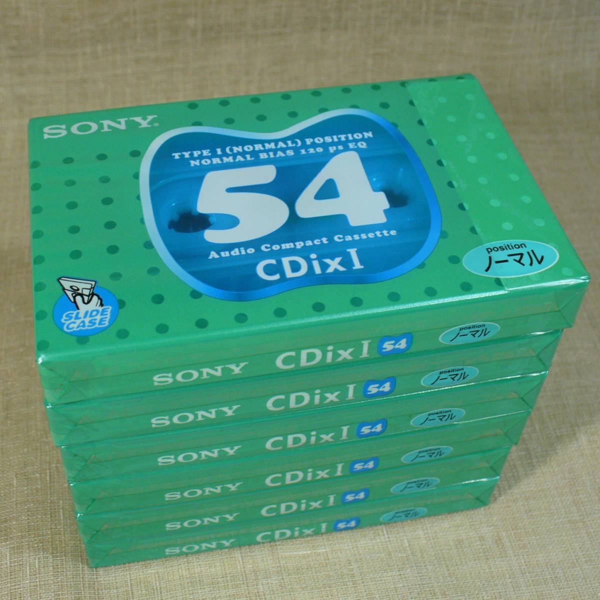 カセットテープ　ノーマル　SONY CDixI-54 x6　6個セット　未開封！_画像1