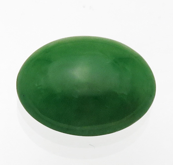 ヒスイ 翡翠 ジェダイト 2.82ct 裸石 ルース 深い緑 半透明 素直な形 カチン ミャンマー 瑞浪鉱物展示館 4951