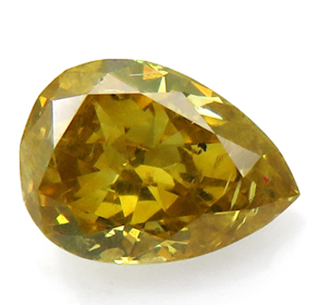 イエローダイヤモンド 0.65ct 裸石 ルース Fancy Deep Yellow I-1 中宝ソーティング 瑞浪鉱物展示館 4957
