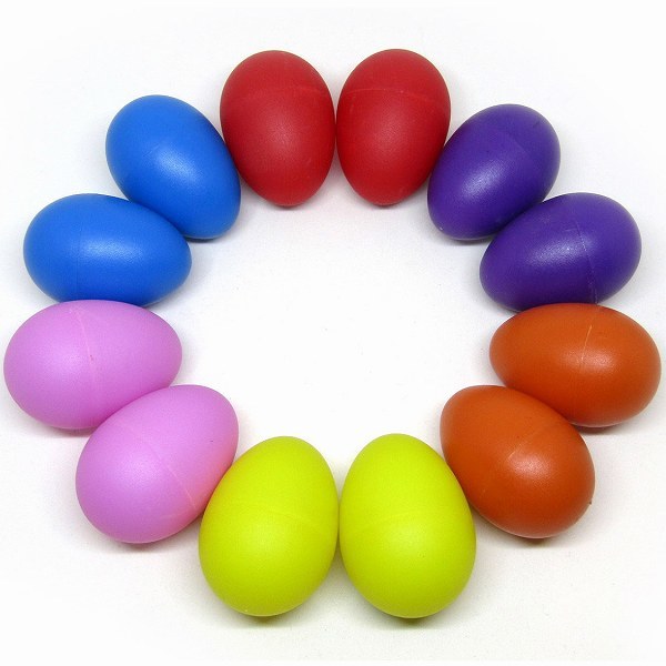 「bvx-a2」 エッグシェーカー 6色 12個セット / たまご 卵 マラカス / 子供 知育 玩具 遊戯 楽器_画像1