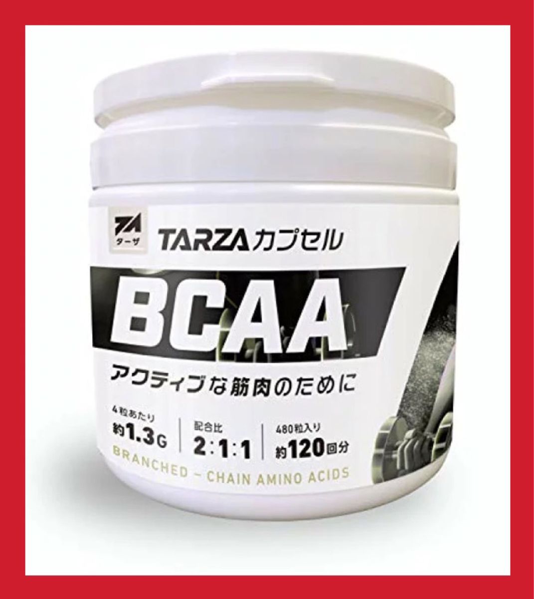 【新品】TARZA（ターザ） BCAA カプセル 158400mg 480粒入 約120回分 無香タイプ 合成甘味料不使用 国産