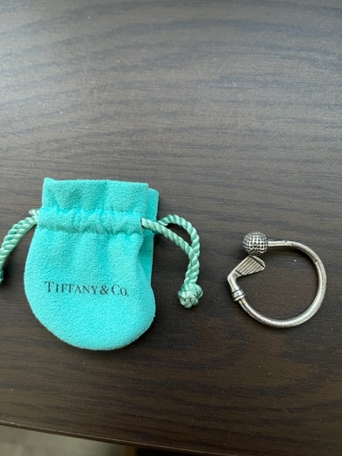  Tiffany Golf Club type серебряный цвет кольцо для ключей 