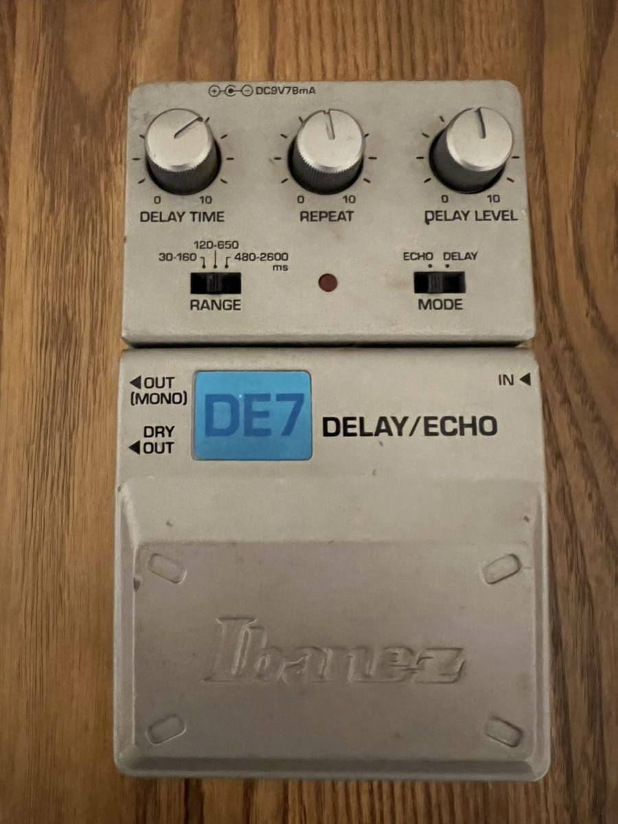 1円スタート！動作確認済 Ibanez DE-7 アイバニーズ エフェクター Digital Delay デジタルディレイ BOSS _画像2