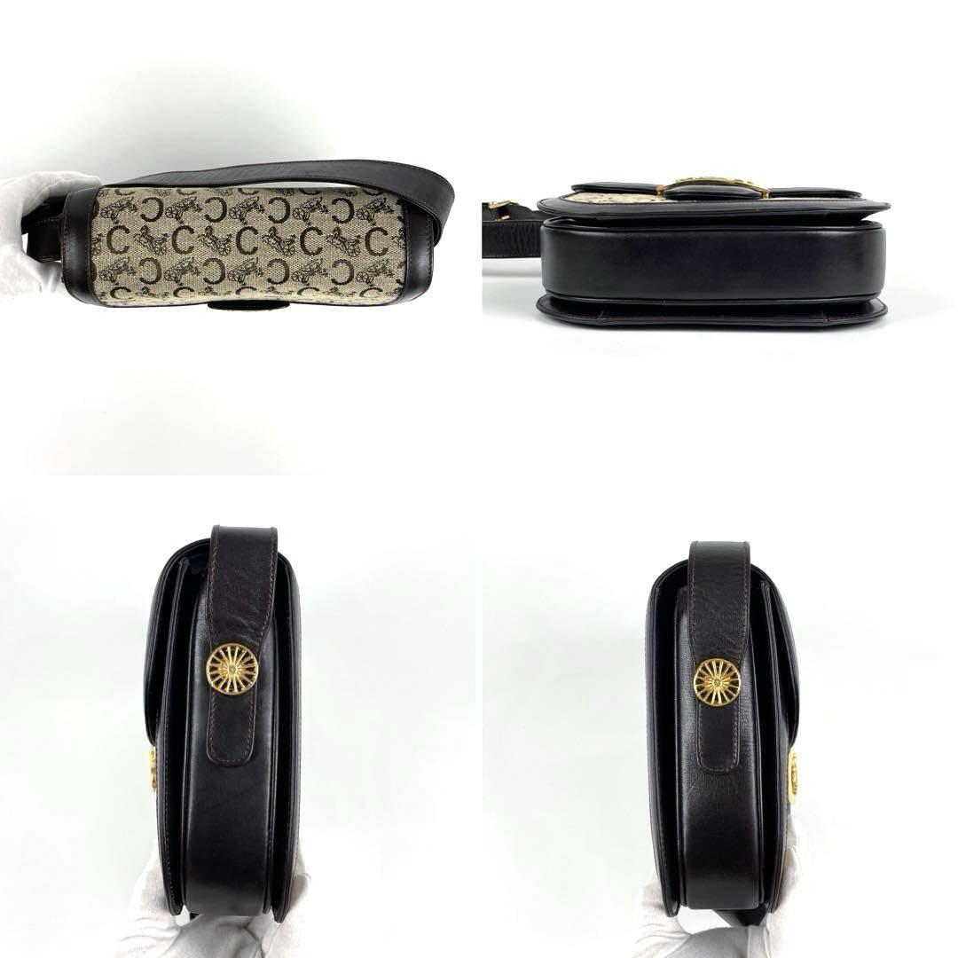 極美品 CELINE セリーヌ ショルダーバッグ 馬車金具 Cマカダム 極美品 CELINE セリーヌ ショルダーバッグ 馬車金具 Cマカダム