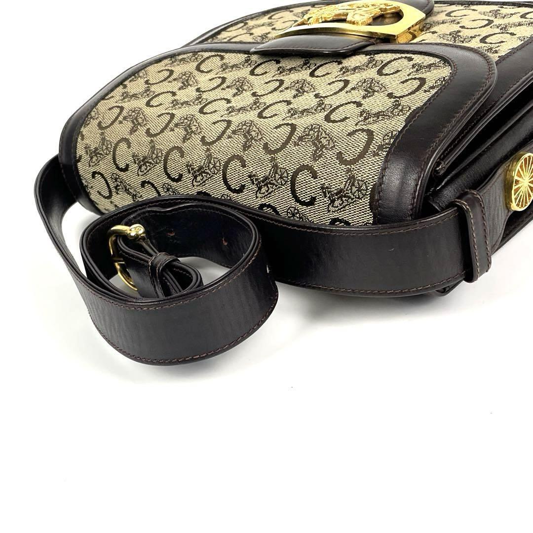 極美品 CELINE セリーヌ ショルダーバッグ 馬車金具 Cマカダム 極美品 CELINE セリーヌ ショルダーバッグ 馬車金具 Cマカダム