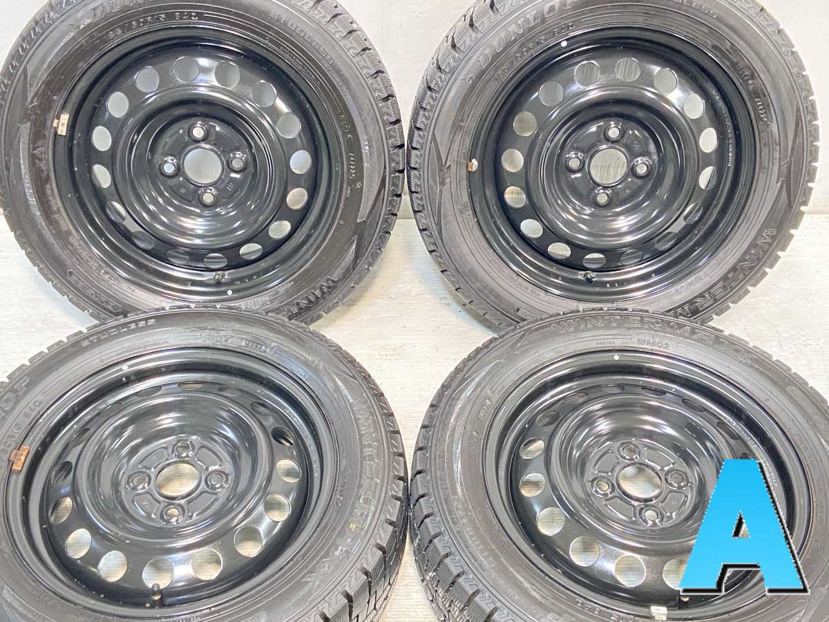 中古タイヤ スタッドレスタイヤ ホイールセット 4本セット 185/60R15 トヨタ純正 15x5.5 100-4穴 ダンロップ ウィンターマックス WM02_画像1