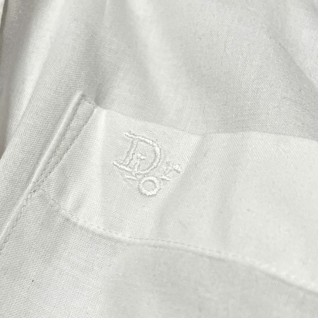 Christian Dior フランス製 ワンポイント ロゴ刺繍 長袖シャツ メンズ 