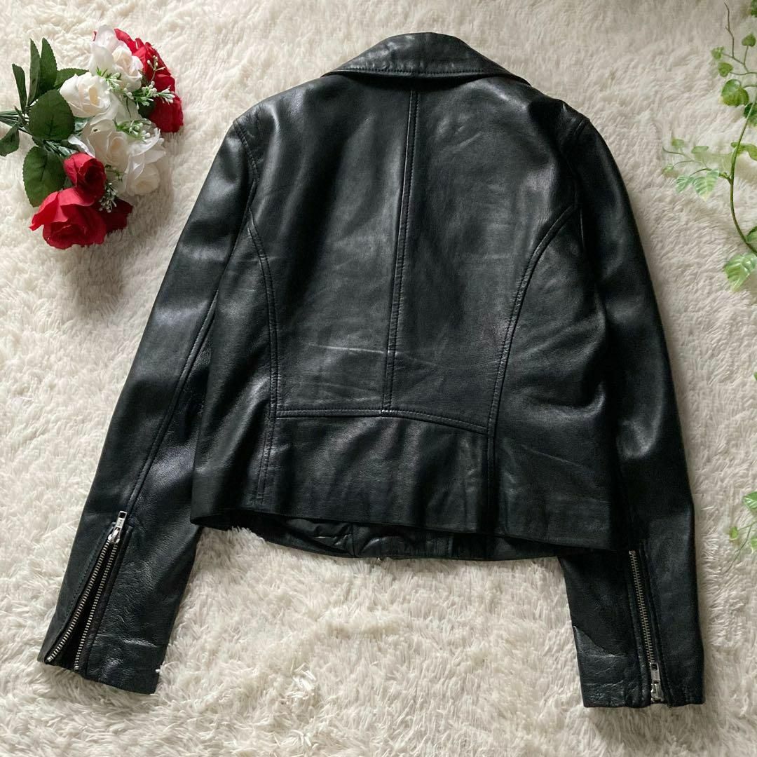 HARE 本革 羊革 レザーWライダースジャケット ブラック HARE 本革 羊革 レザーWライダースジャケット ブラック