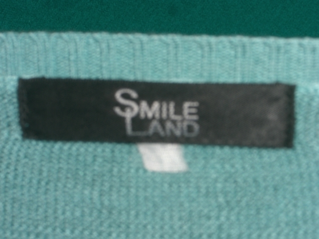  большой размер 10L соответствует мужской свитер светло-зеленый SMILE LAND. часть кнопка шов есть [ мужчина сверху ]