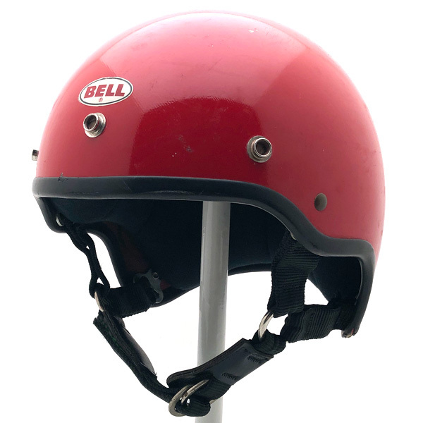 送料無料 BELL TRIALS RED 56cm/ベルトライアルズ赤レッドビンテージヘルメット半帽半ヘルハーフヘルメットshortyショーティーハーレー70s_画像1