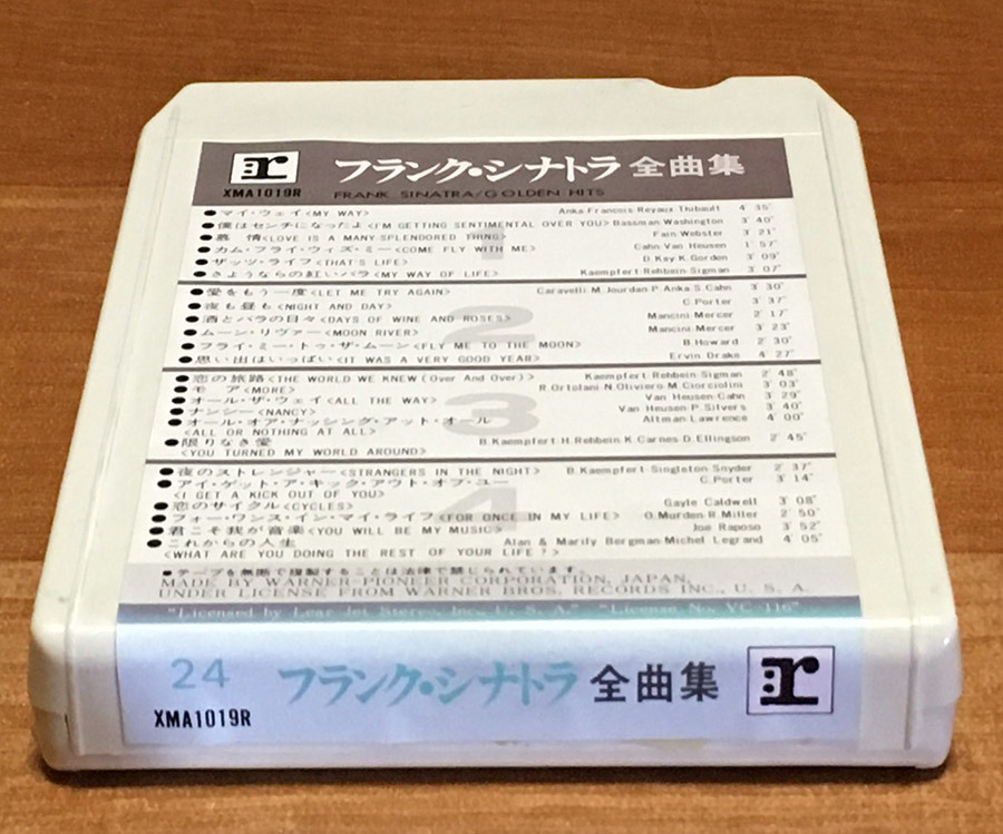 ◆8トラック(8トラ)◆完全メンテ品□フランク・シナトラ [全曲集] 'マイ・ウェイ/フォー・ワンス・イン・マイ・ライフ'等24曲収録◆_画像6