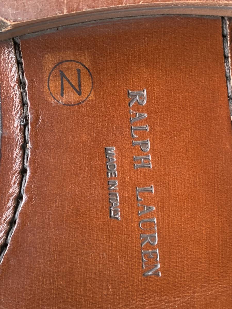 イタリア製　RALPH LAUREN　キャップトゥ　靴　Bグレード　8EE　保管品_画像7