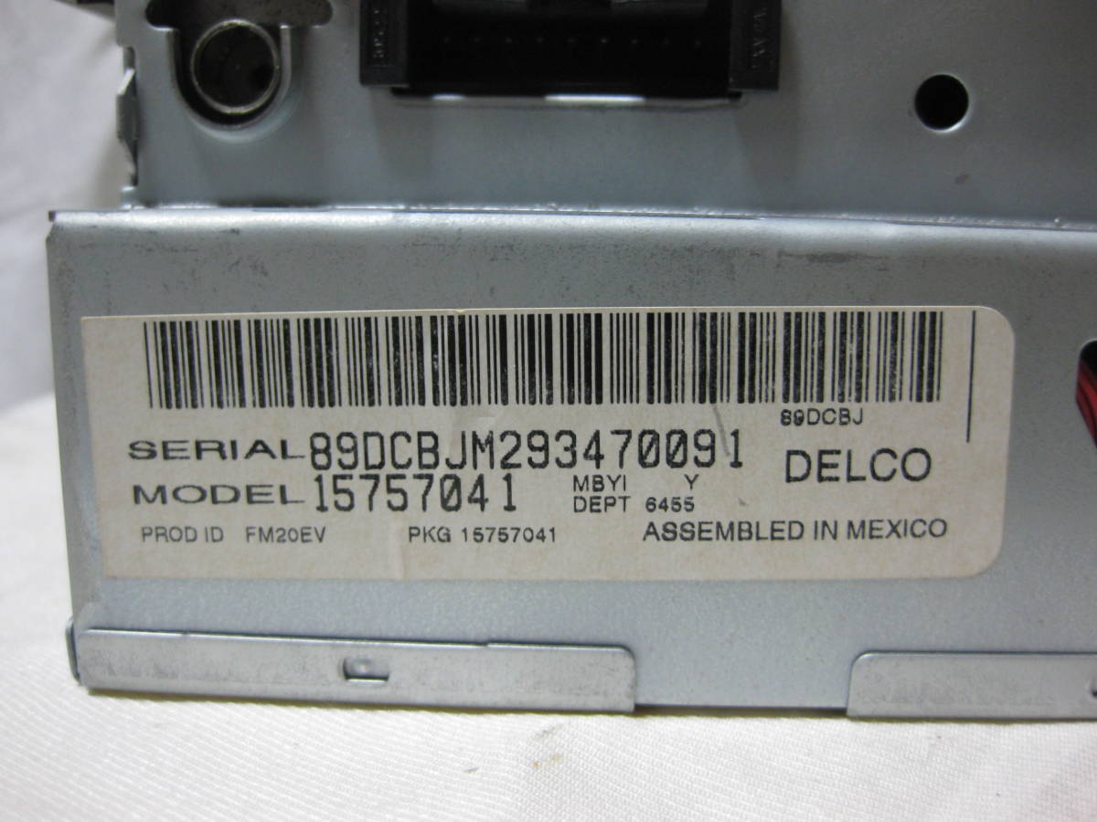 M-4410　Chevrolet　シボレー アストロ　15757041　DELCO　カセットデッキ　テープデッキ　未チェック品_画像10