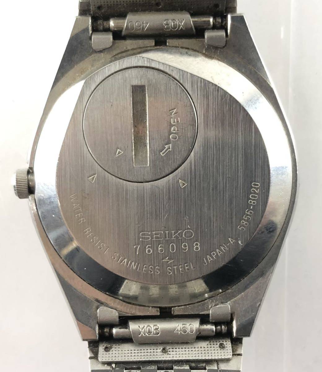 【HI1255】SEIKO セイコー KINGQUARTZ キングクォーツ Qz クォーツ 5856-8020 デイデイト グレー文字盤 メンズ 腕時計_画像3