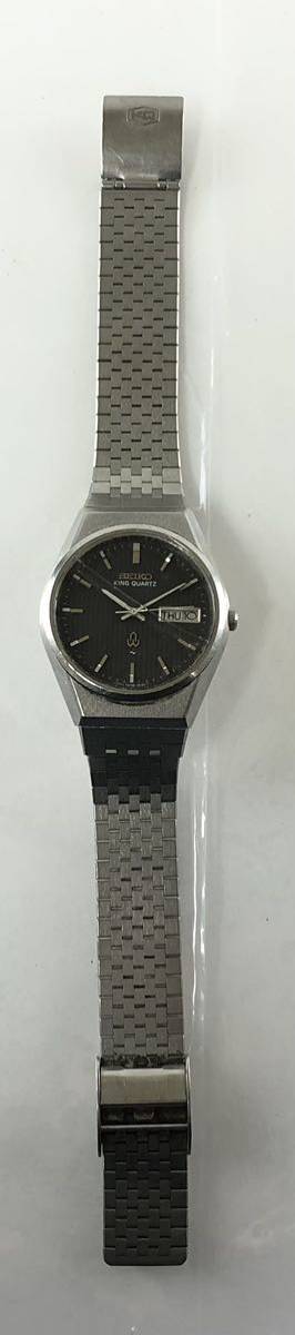 【HI1255】SEIKO セイコー KINGQUARTZ キングクォーツ Qz クォーツ 5856-8020 デイデイト グレー文字盤 メンズ 腕時計_画像6